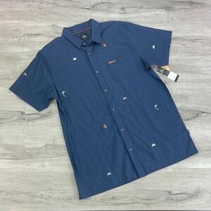 🔹RIP CURL- SWC MOTIF LINEN MENS SHORT SLEEVE SHIRT
